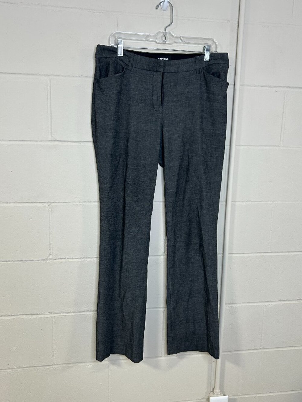Express Pants Womens 14 Publicist Barely Boot Mid Rise Gray Office Career Work